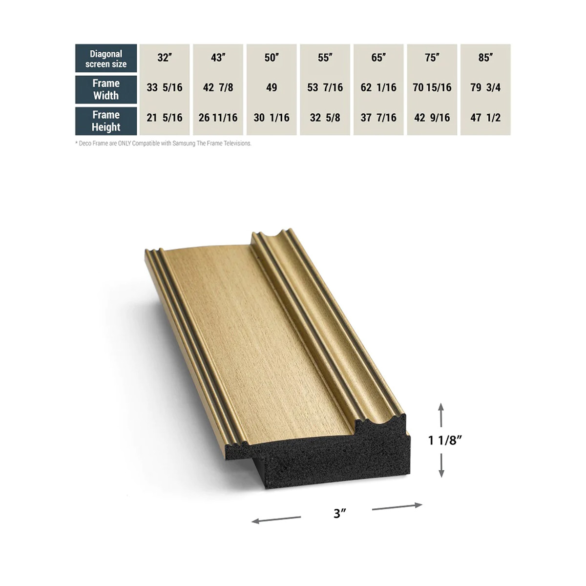 Deco TV Frames 65" Frame for Samsung The Frame TV 2021-2024