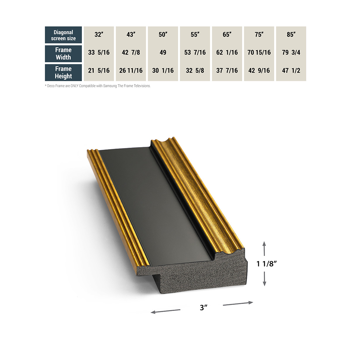 Deco TV Frames 75" Frame for Samsung The Frame TV 2021-2024