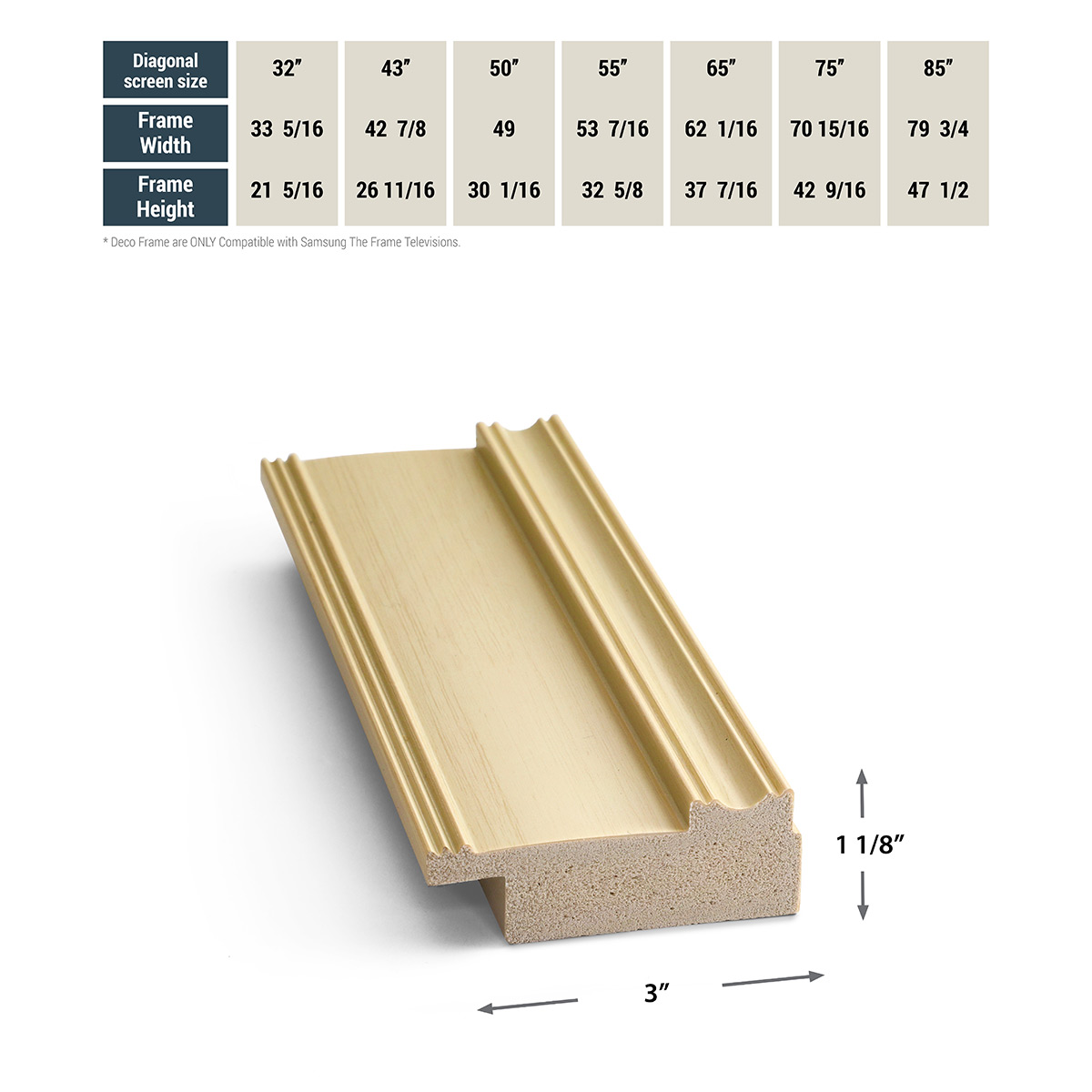 Deco TV Frames 75" Frame for Samsung The Frame TV 2021-2024