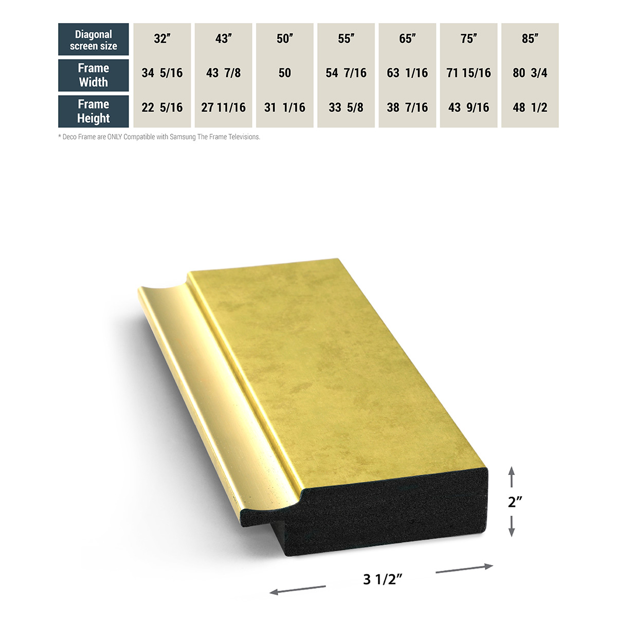 Deco TV Frames 65" Frame for Samsung The Frame TV 2021-2024