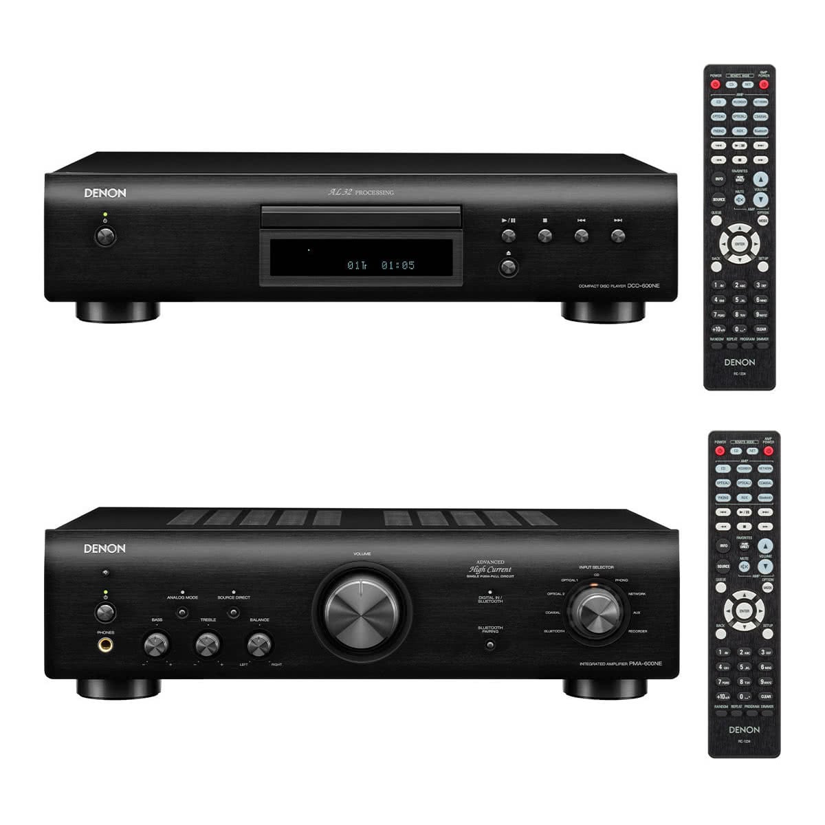 Denon DCD-600NE CD Player with PMA-600NE 2 Channel 70W