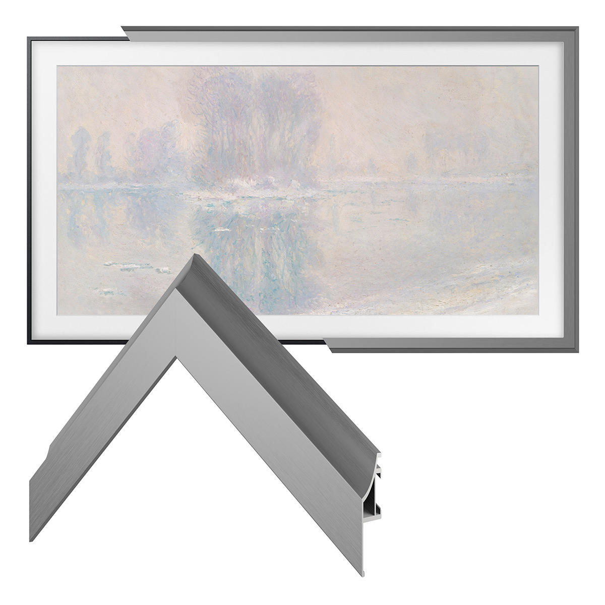 Deco TV Frames 43" Alloy Scoop Frame for Samsung The Frame TV 2021-2024