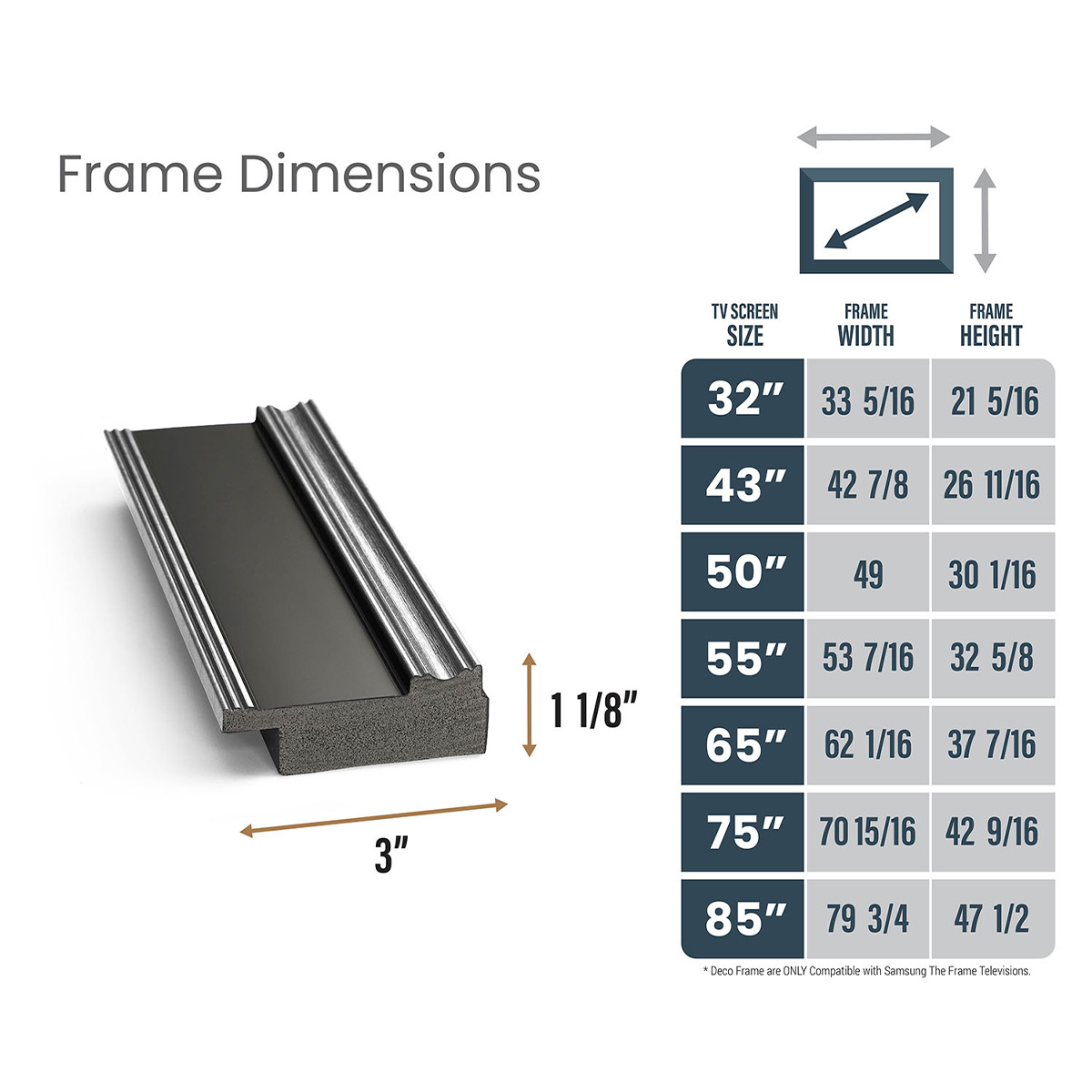 Deco TV Frames 32" Frame For Samsung The Frame TV 2021-2024