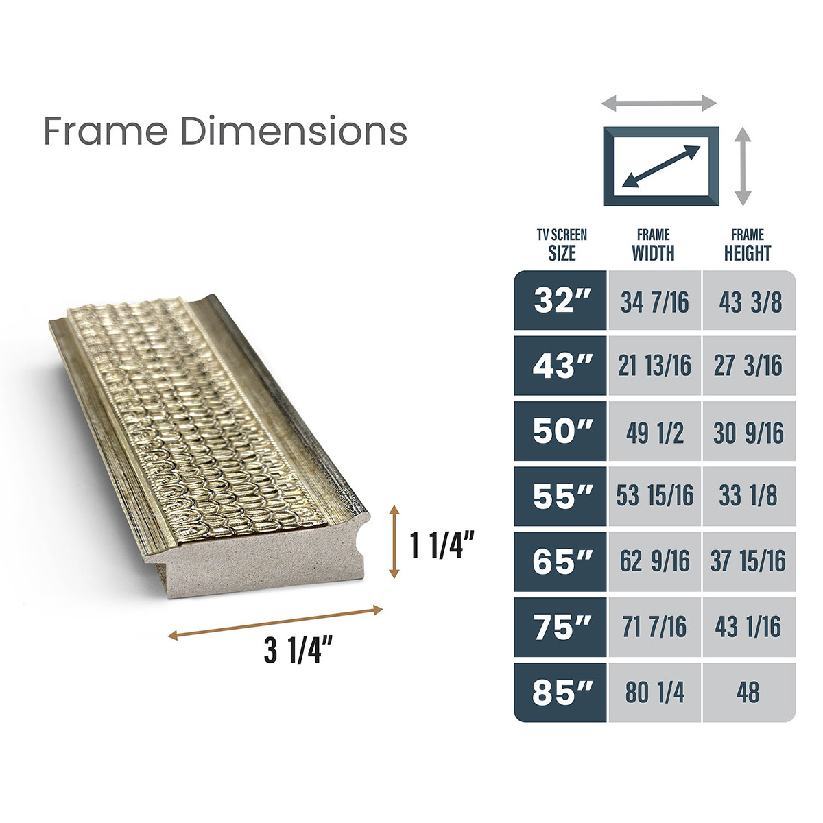 Deco TV Frames 43" Customizable Frame for Samsung The Frame TV 2021-2023